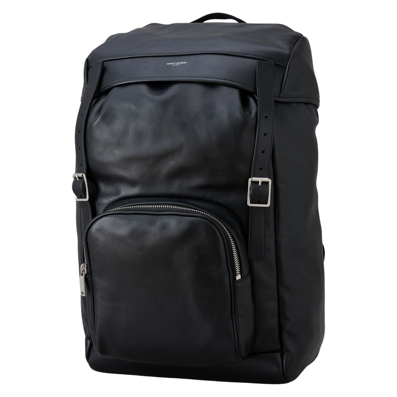 YVES SAINT LAURENT(USED)생로랑 683857 레더 백팩 블랙